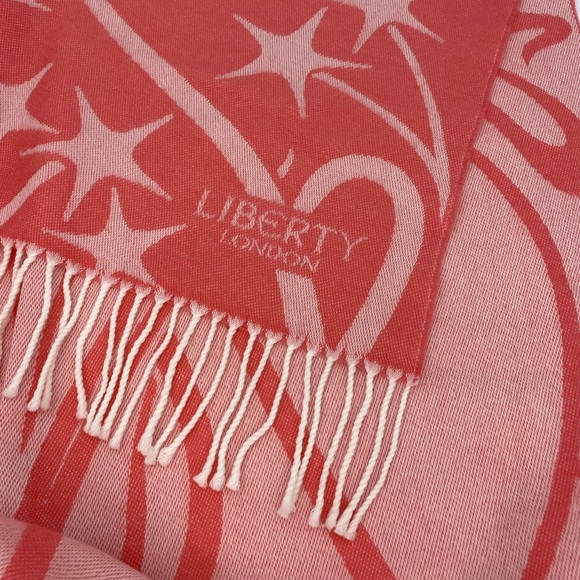Liberty London lanthe Star Coral X-Large Scarf - Picture 1 of 9